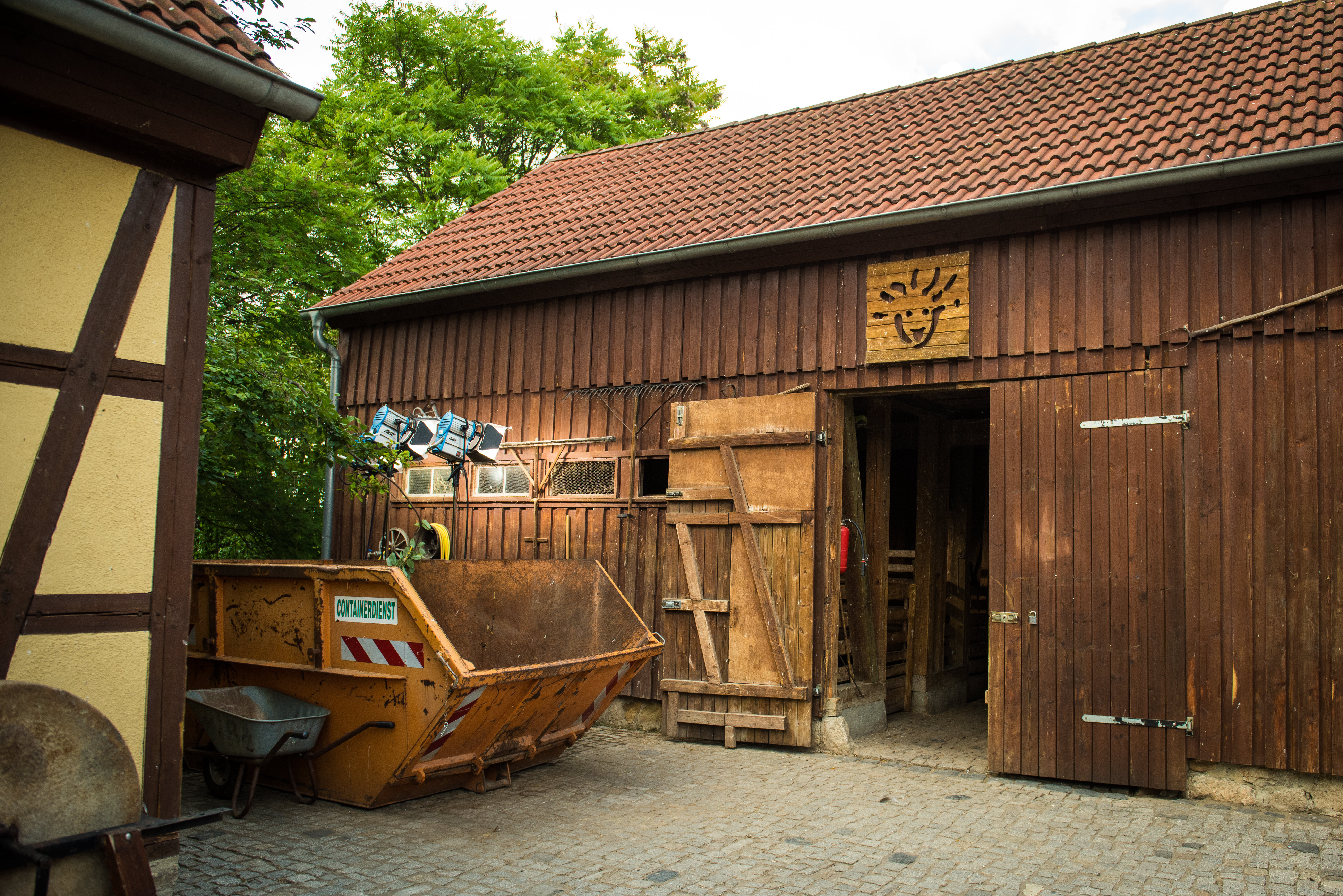 Dreharbeiten im egapark Erfurt , Schloss Einstein