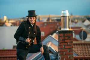 Glücksbringerin auf Erfurts Dächern